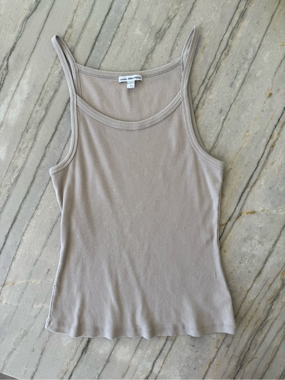 James Perse Thin Strap 90s Ribbed Tank Top Brand New Size Medium 2